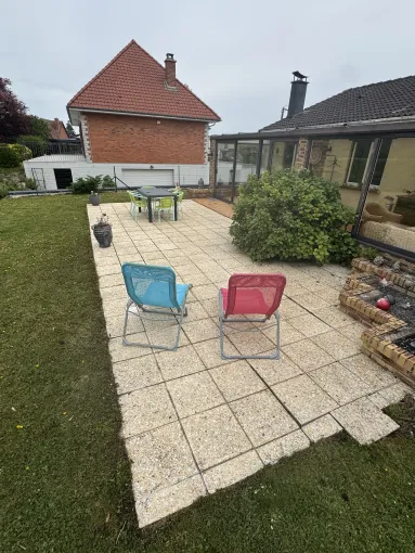 Nettoyage basse pression vapeur d'une terrasse et véranda à écurie par LGF CLEANER, Arras, LGF CLEANER