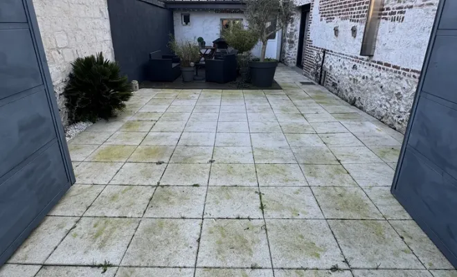 Nouvelle réalisation, nettoyage de cette terrasse, à ESTRÉE-CAUCHY, dans le 62, Pas-de-Calais., Arras, LGF CLEANER