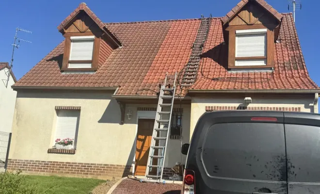 Entretien complet de toiture en tuile terre cuite à Bucquoy, Arras, LGF CLEANER